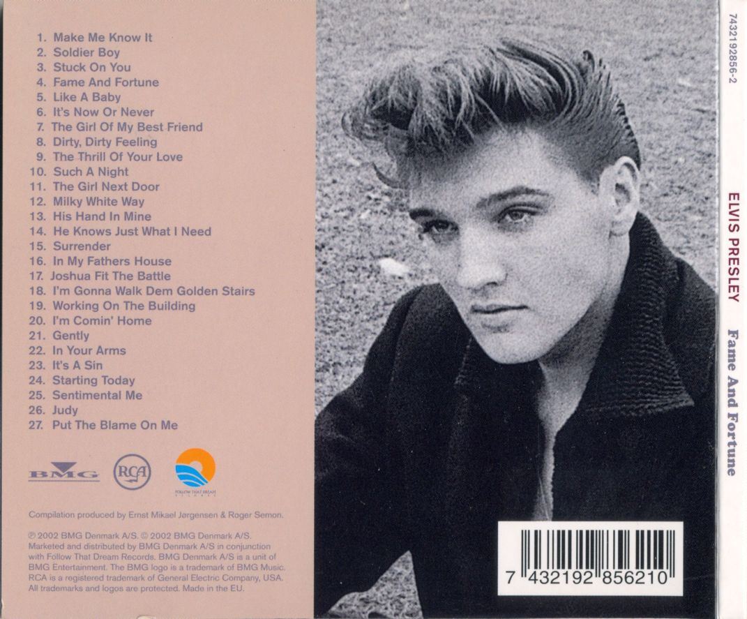 Elvis Presley  Fame And Fortune : Back